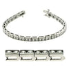 ESTATE 5.66CT DIAMOND 14KT WHITE GOLD 3D CLASSIC ROUND CHANNEL TENNIS BRACELET