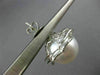 ESTATE LARGE .60CT DIAMOND & AAA SOUTH SEA PEARL 18K WHITE GOLD FLOWER EARRINGS