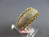WIDE .71CT DIAMOND 14KT YELLOW GOLD PAVE BEADED SEMI ETERNITY ANNIVERSARY RING