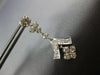 ESTATE LARGE 3.0CT DIAMOND 14KT WHITE GOLD 3D ROUND CHANDELIER HANGING EARRINGS