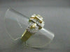 ESTATE WIDE .70CT SQUARE BEZEL DIAMOND 14KT W&Y GOLD ENGAGEMENT RING #18676