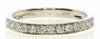 .34CT DIAMOND 18KT WHITE GOLD ROUND CHANNEL PRONG SEMI ETERNITY ANNIVERSARY RING