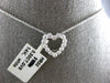 .50CT DIAMOND 14KT WHITE GOLD 3D CLASSIC ROUND OPEN HEART LOVE FLOATING PENDANT