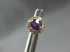 .68CT DIAMOND & AAA AMETHYST 14KT ROSE GOLD 3D ROUND HALO FLOWER STUD EARRINGS