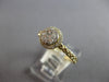 ESTATE .13CT DIAMOND 14KT WHITE GOLD 3D ROUND CLUSTER INVISIBLE HALO FUN RING