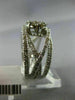 ESTATE WIDE 1.32CT WHITE & CHOCOLATE FANCY DIAMOND 14K WHITE GOLD 3D FLOWER RING
