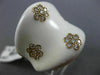 ESTATE LARGE .55CT DIAMOND & WHITE ENAMEL 14KT YELLOW GOLD MULTI FLOWER FUN RING