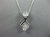 .56CT DIAMOND 14K WHITE GOLD ROUND BAGUETTE & PRINCESS INVISIBLE SQUARE PENDANT
