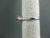 ESTATE WIDE 1.47CT DIAMOND & AAA RUBY 14K WHITE GOLD LUCIDA ENGAGEMENT RING #122