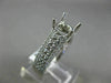 0.55CT DIAMOND 18K WHITE GOLD MULTI ROW SEMI ETERNITY SEMI MOUNT ENGSGEMENT RING