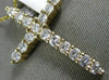 ESTATE LARGE .70CT DIAMOND 14KT YELLOW GOLD 3D CLASSIC CROSS FLOATING PENDANT