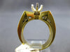 LARGE 2.02CT DIAMOND 14KT YELLOW GOLD INVISIBLE MARQUISE SHAPE SEMI MOUNT RING