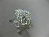 ESTATE LARGE 1.50CT DIAMOND 14KT WHITE GOLD 3D CLUSTER SQUARE FILIGREE LOVE RING