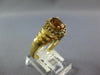 ESTATE 1.04CT DIAMOND & AAA CITRINE 14K YELLOW GOLD OVAL CLASSIC FRIENDSHIP RING