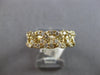 WIDE .91CT DIAMOND 14KT YELLOW GOLD OVAL LINK LOVE KNOT 3/4TH ETERNITY FUN RING