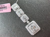 LARGE 2.55CT DIAMOND 18KT WHITE GOLD BAGUETTE ELONGATED SQUARE FLOATING PENDANT