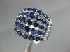 LARGE 3.77CT DIAMOND & AAA SAPPHIRE 18KT WHITE GOLD MULTI ROW ANNIVERSARY RING