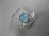 WIDE 1.35CT DIAMOND & AAA CABOCHON AQUAMARINE 18KT WHITE GOLD TRILLION LOVE RING