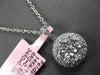 EXTRA LARGE 1.2CT DIAMOND 14K WHITE GOLD CLUSTER INVISIBLE HALO FLOATING PENDANT