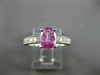 ANTIQUE 1.10CT DIAMOND & AAA PINK SAPPHIRE 14K WHITE GOLD ENGAGEMENT RING #15783