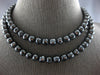 EXTRA LARGE & LONG 331.9CT BLACK DIAMOND 14KT WHITE GOLD ETERNITY LOVE NECKLACE