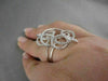 ANTIQUE WIDE MASSIVE FILIGREE 1.52CTW DIAMOND 14KT WHITE GOLD RING ONE OF A KIND