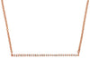 ESTATE .38CT DIAMOND 14KT ROSE GOLD 3D CLASSIC STRAIGHT BAR LOVE NECKLACE