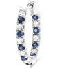 .64CT DIAMOND & AAA SAPPHIRE 14KT WHITE GOLD 3D INSIDE OUT HOOP HANGING EARRINGS