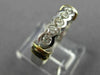 ESTATE .35CT DIAMOND 14K TWO TONE GOLD 3D 5 STONE BEZEL ANNIVERSARY RING #3766