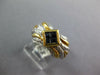 .55CT AAA SAPPHIRE 18KT YELLOW GOLD 3D PRINCESS INVISIBLE SQUARE BEZEL FUN RING