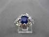 ANTIQUE 1.77CT OLD MINE DIAMOND & AAA SAPPHIRE PLATINUM COCKTAIL RING #11183