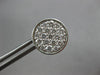 ESTATE LARGE 1.35CT DIAMOND 18KT WHITE GOLD CLASSIC PAVE CIRCULAR STUD EARRINGS