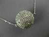 ESTATE EXTRA LARGE & LONG 3.50CT DIAMOND 14KT WHITE GOLD 3D BALL NECKLACE #26525