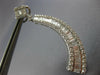 LARGE 2.82CT DIAMOND 18KT WHITE GOLD CLASSIC SQUARE SEMI MOON HANGING EARRINGS