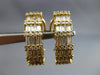 ESTATE 1.75CT DIAMOND 14K YELLOW GOLD 3D ROUND & BAGUETTE HANGING EARRINGS 15722