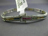 ESTATE 5.04CT DIAMOND & AAA MULTI COLOR SAPPHIRE 14KT WHITE GOLD TENNIS BRACELET