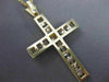 ESTATE LARGE 1.56CT DIAMOND 14KT YELLOW GOLD CHANNEL SET CROSS PENDANT #1610