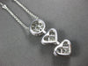 LARGE 2.47CT DIAMOND 18KT WHITE GOLD MULTI SHAPE INVISIBLE DOUBLE HEART NECKLACE