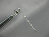 ESTATE .18CT DIAMOND 18KT WHITE GOLD 3D HEART ETOILE TEAR DROP HANGING EARRINGS