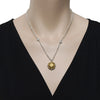 18KT YELLOW GOLD & 925 SILVER HANDCRAFTED FILIGREE FLORAL BY THE YARD NECKLACE