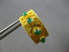 LARGE 2.21CT AAA EMERALD 18KT YELLOW GOLD 5 STONE FILIGREE GREECE EARRINGS 28195