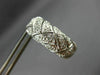 ESTATE .35CT ROUND DIAMOND 14KT WHITE GOLD FILIGREE HUGGIE HOOP EARRINGS #21690
