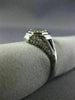 ANTIQUE WIDE .70CT DIAMOND & AAA SAPPHIRE 18KT WHITE GOLD ENGAGEMENT RING 26036