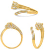 ESTATE .50CT DIAMOND 14KT YELLOW GOLD 3D ROUND CLASSIC HAPPY TIGER FUN RING
