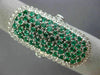 EXTRA LARGE 2.17CT DIAMOND & COLOMBIAN EMERALD 18K WHITE GOLD FILIGREE OVAL RING