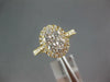 ESTATE LARGE 1.02CT DIAMOND 18KT YELLOW GOLD 3D CLUSTER HALO CLASSIC LOVE RING