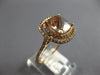 LARGE 2.34CT DIAMOND & AAA MORGANITE 14KT ROSE GOLD DOUBLE HALO ENGAGEMENT RING