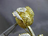 ANTIQUE LARGE 9.35CT DIAMONDS & TOPAZ 18KT TWO TONE GOLD FLOWER PIN BROOCH 21852