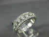 WIDE 1.25CT DIAMOND 18K WHITE GOLD 3D 3 ROW ROUND SEMI ETERNITY ANNIVERSARY RING