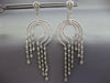 EXTRA LARGE 4.50CT DIAMOND 14K WHITE GOLD HORSE SHOE CHANDELIER HANGING EARRINGS